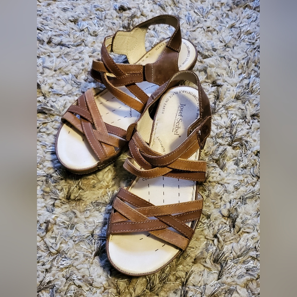 Josef Seibel Strappy Leather Sandal, Size 36 (US 6)